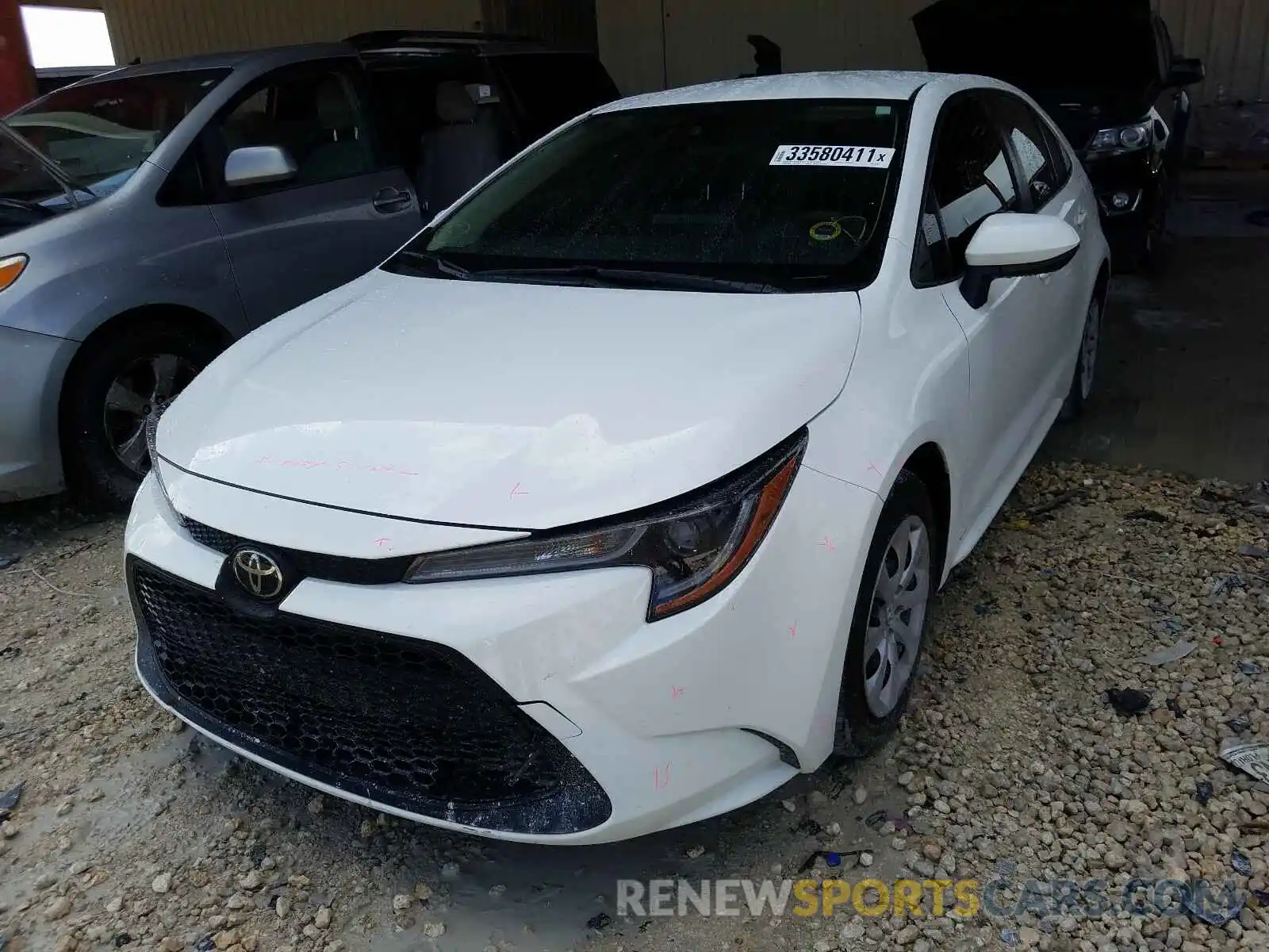 2 Photograph of a damaged car JTDEPRAE7LJ032815 TOYOTA COROLLA 2020