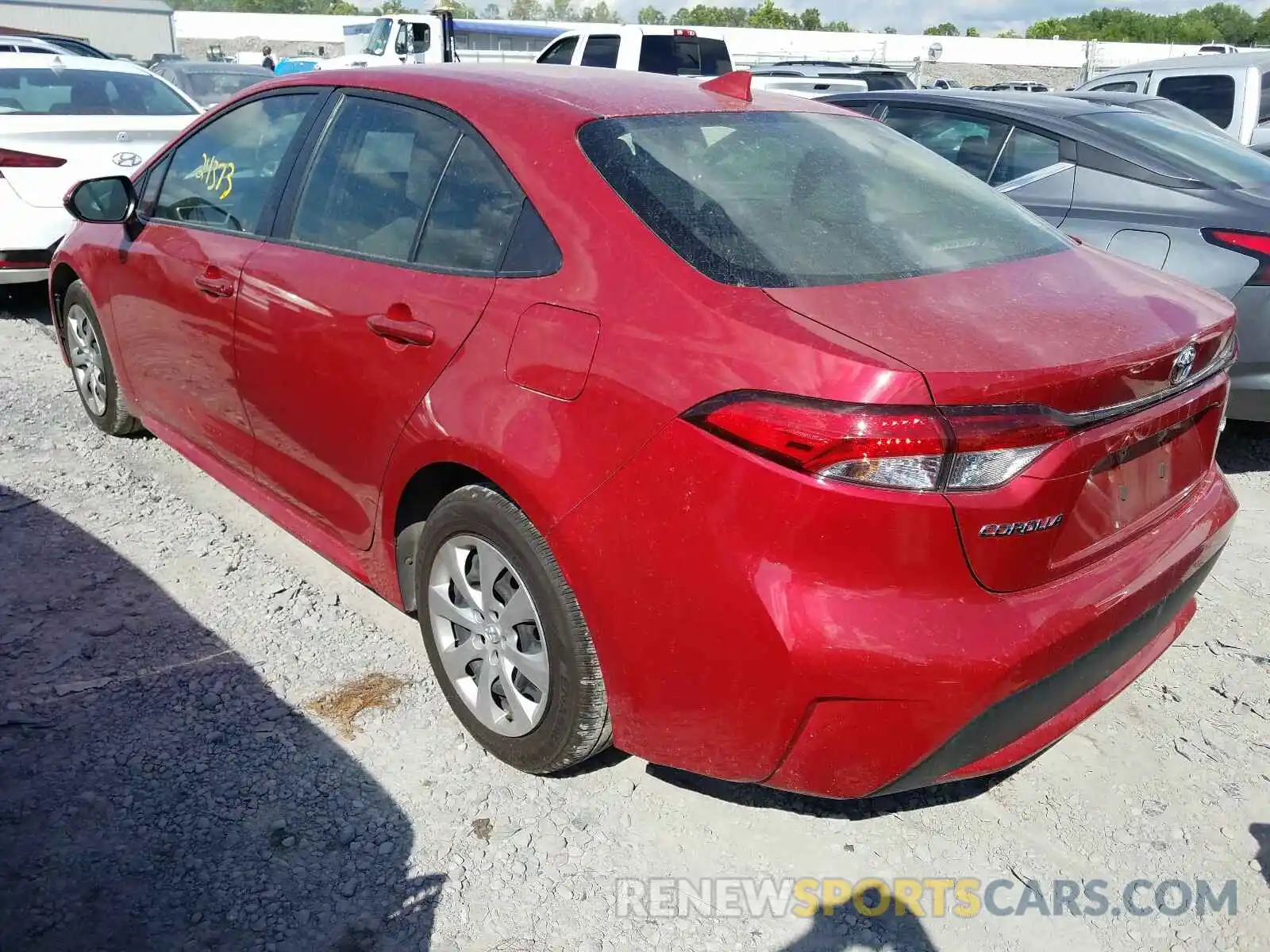 3 Photograph of a damaged car JTDEPRAE7LJ033625 TOYOTA COROLLA 2020