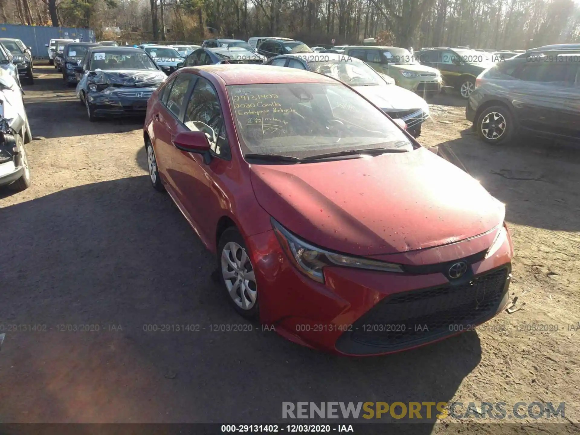 1 Photograph of a damaged car JTDEPRAE7LJ033950 TOYOTA COROLLA 2020