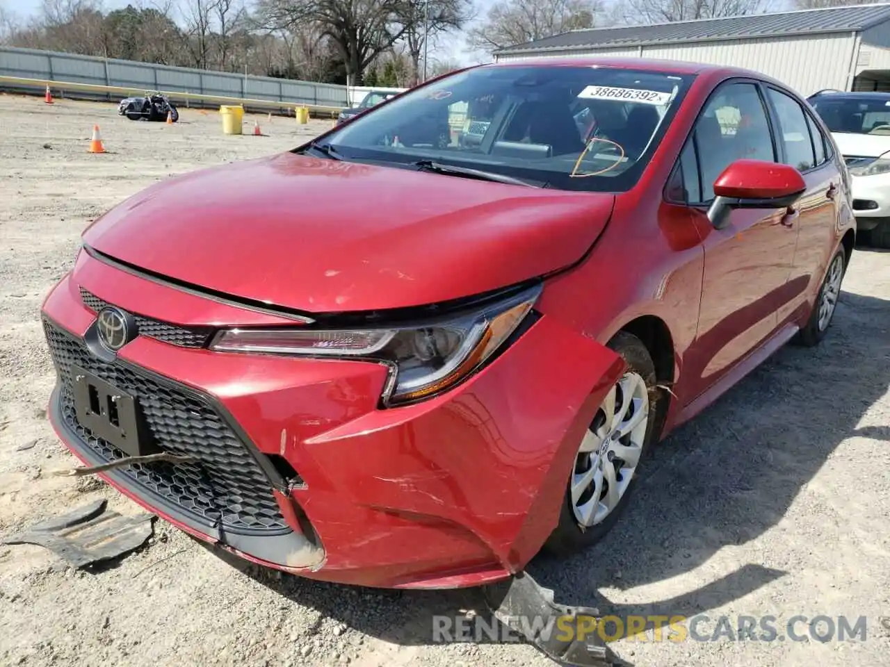 2 Photograph of a damaged car JTDEPRAE7LJ034158 TOYOTA COROLLA 2020