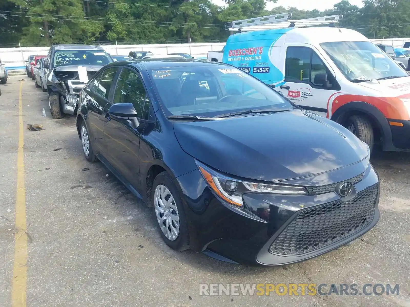 1 Photograph of a damaged car JTDEPRAE7LJ034631 TOYOTA COROLLA 2020