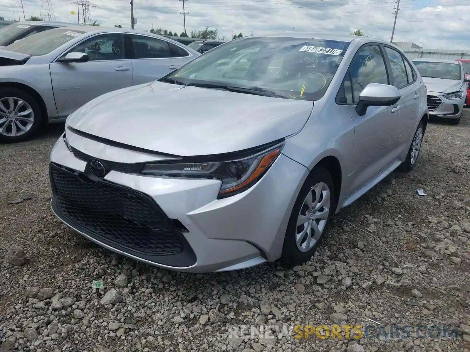 2 Photograph of a damaged car JTDEPRAE7LJ034693 TOYOTA COROLLA 2020