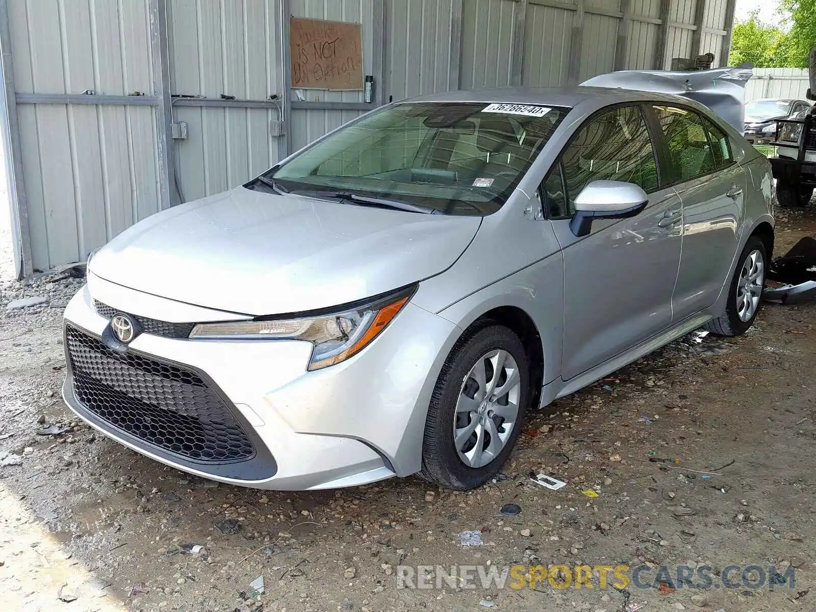 2 Photograph of a damaged car JTDEPRAE7LJ035309 TOYOTA COROLLA 2020