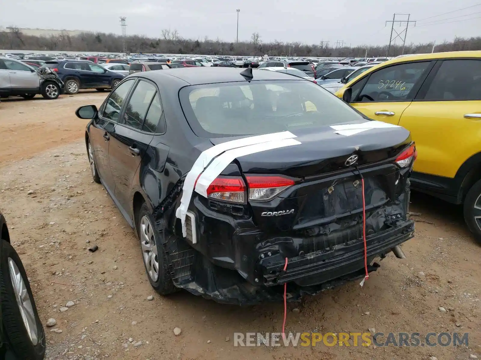 3 Photograph of a damaged car JTDEPRAE7LJ035441 TOYOTA COROLLA 2020