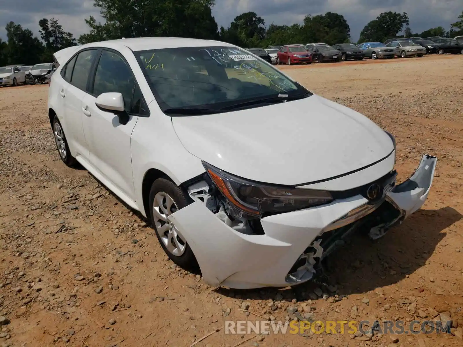 1 Photograph of a damaged car JTDEPRAE7LJ035861 TOYOTA COROLLA 2020