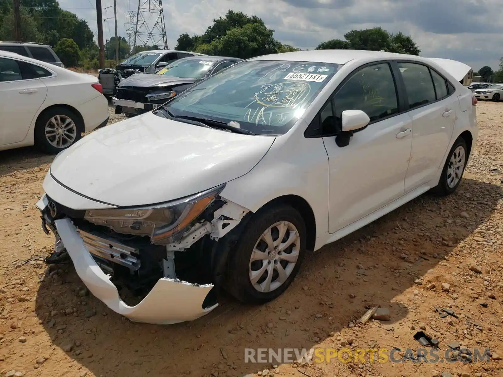 2 Photograph of a damaged car JTDEPRAE7LJ035861 TOYOTA COROLLA 2020