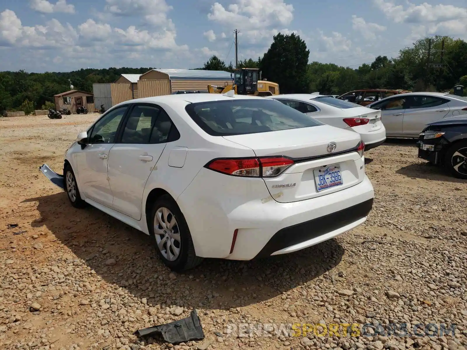 3 Photograph of a damaged car JTDEPRAE7LJ035861 TOYOTA COROLLA 2020