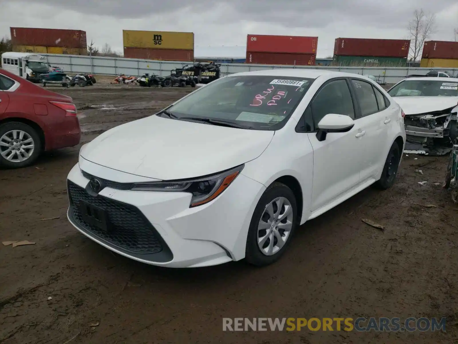 2 Photograph of a damaged car JTDEPRAE7LJ036170 TOYOTA COROLLA 2020