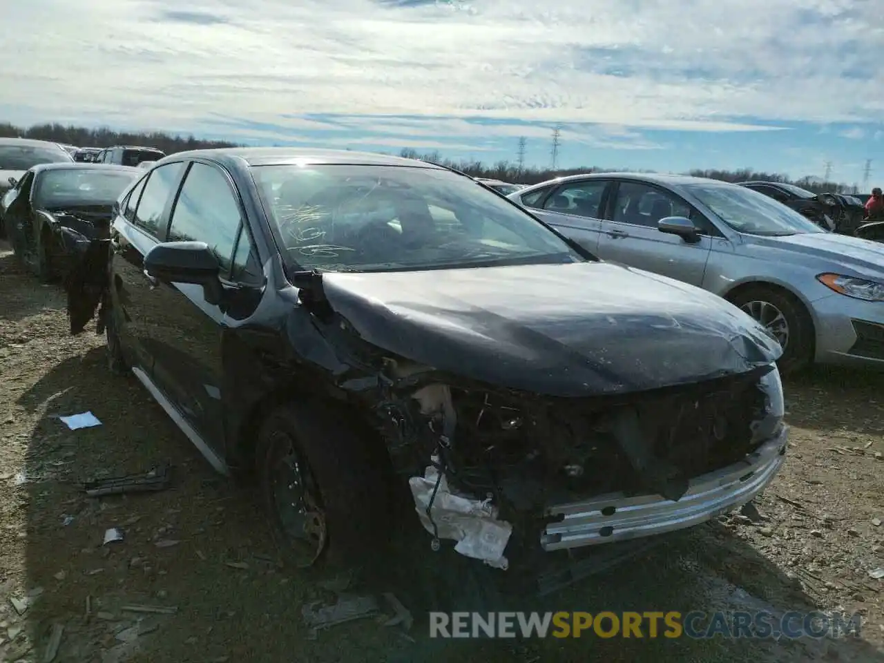 1 Photograph of a damaged car JTDEPRAE7LJ036329 TOYOTA COROLLA 2020