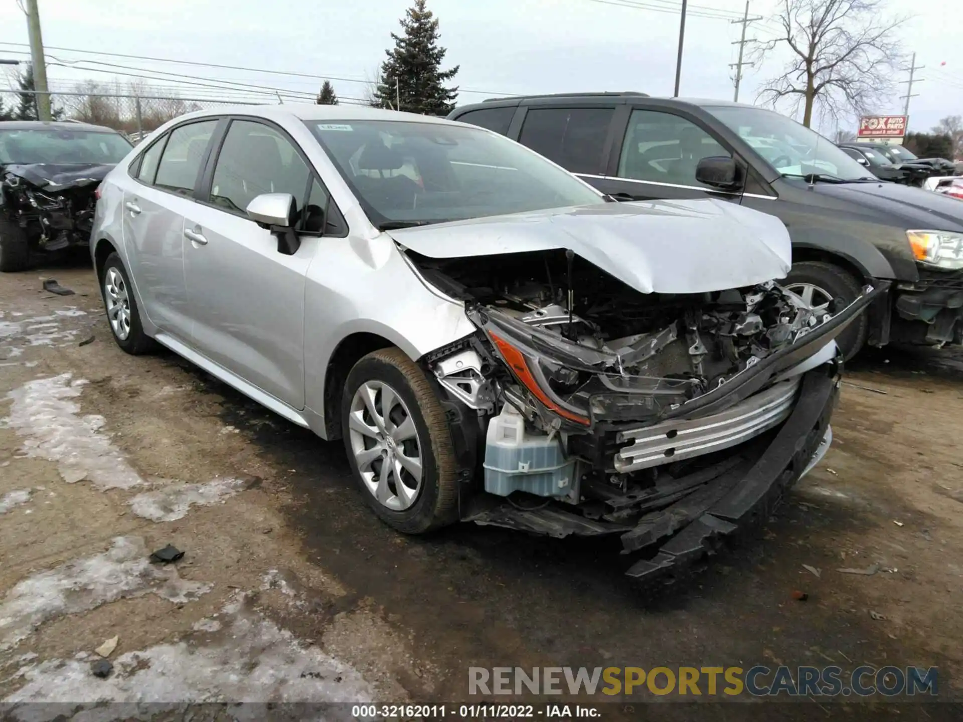 1 Photograph of a damaged car JTDEPRAE7LJ036511 TOYOTA COROLLA 2020