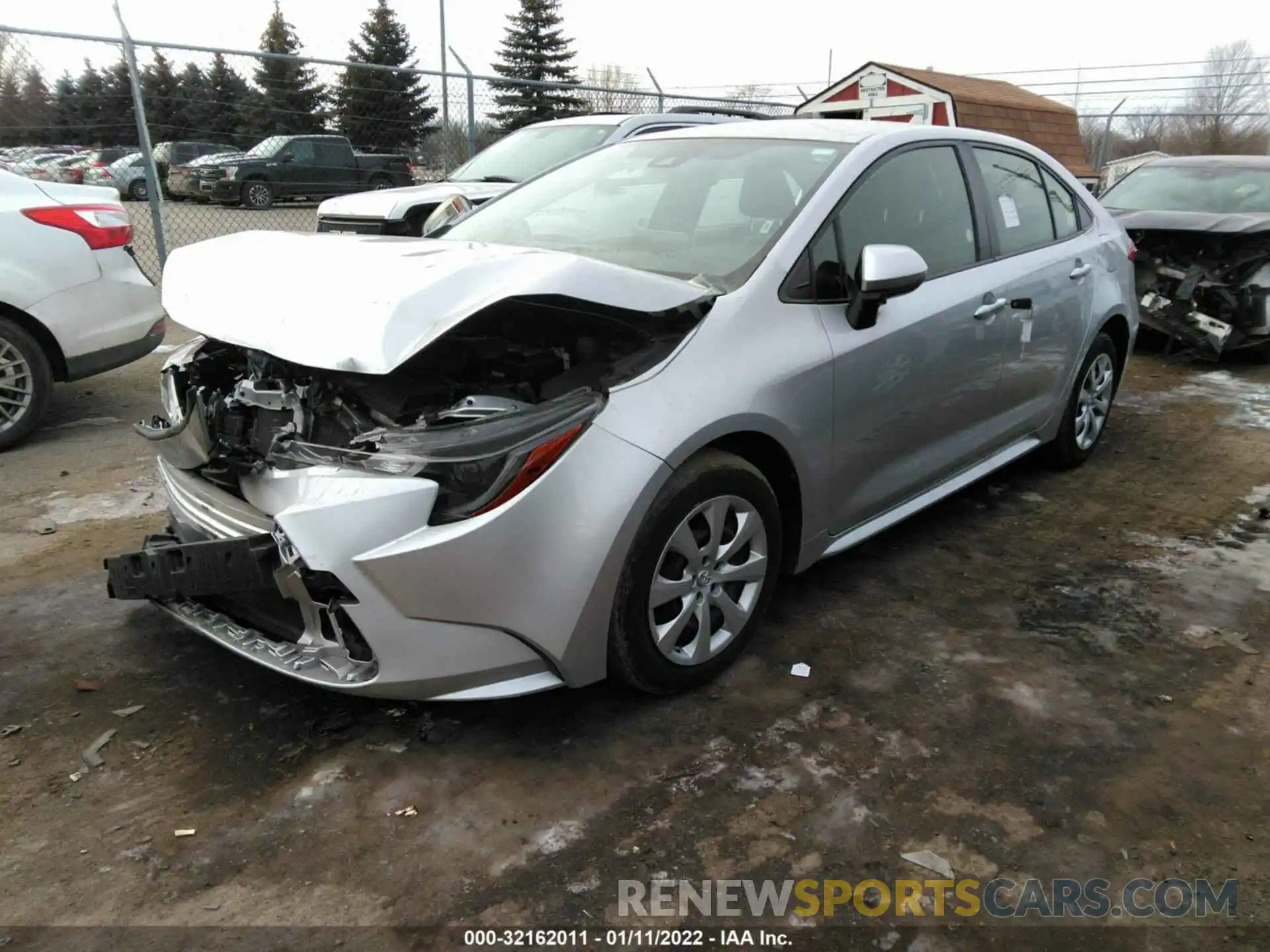 2 Photograph of a damaged car JTDEPRAE7LJ036511 TOYOTA COROLLA 2020