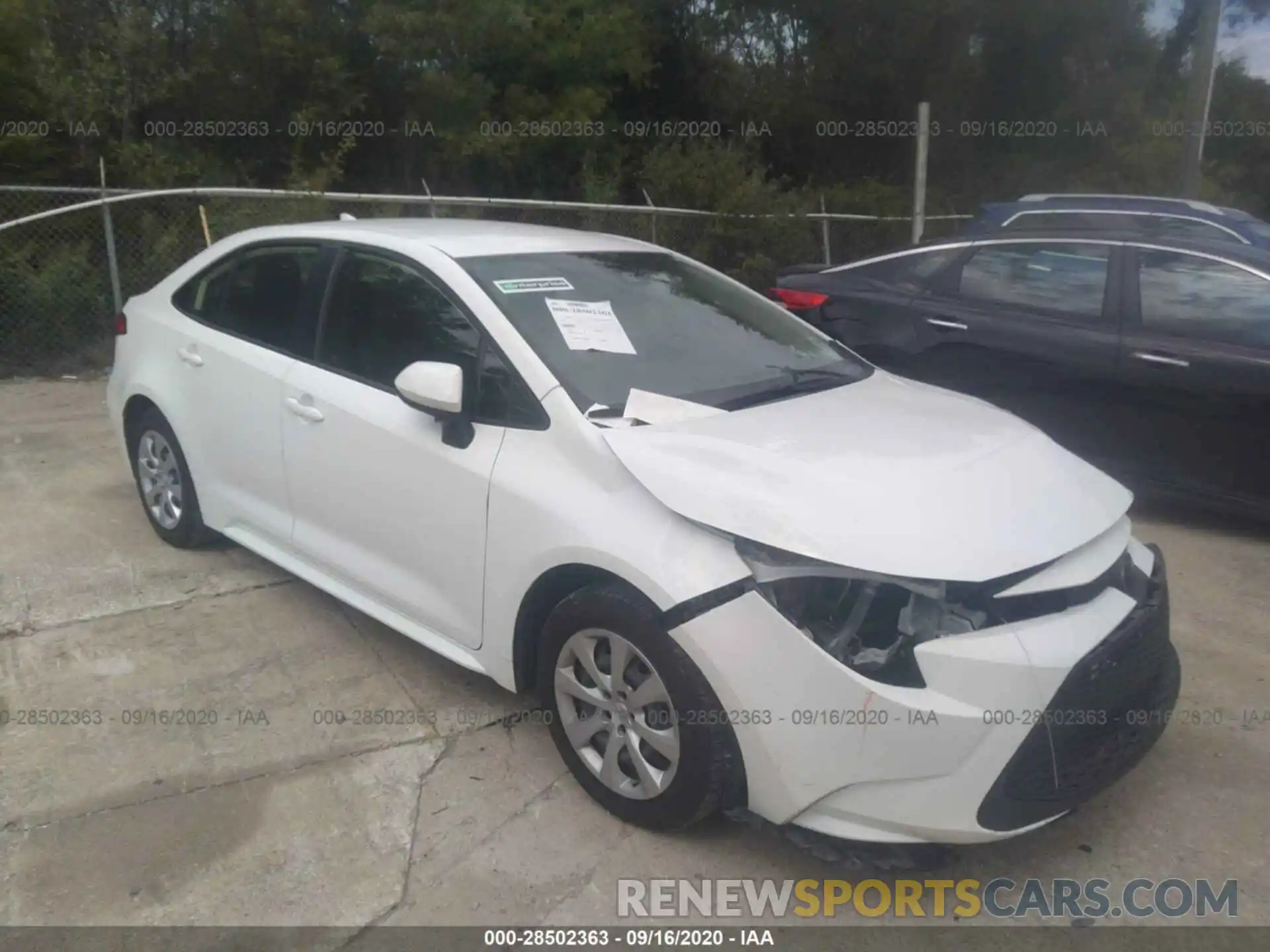 1 Photograph of a damaged car JTDEPRAE7LJ036802 TOYOTA COROLLA 2020