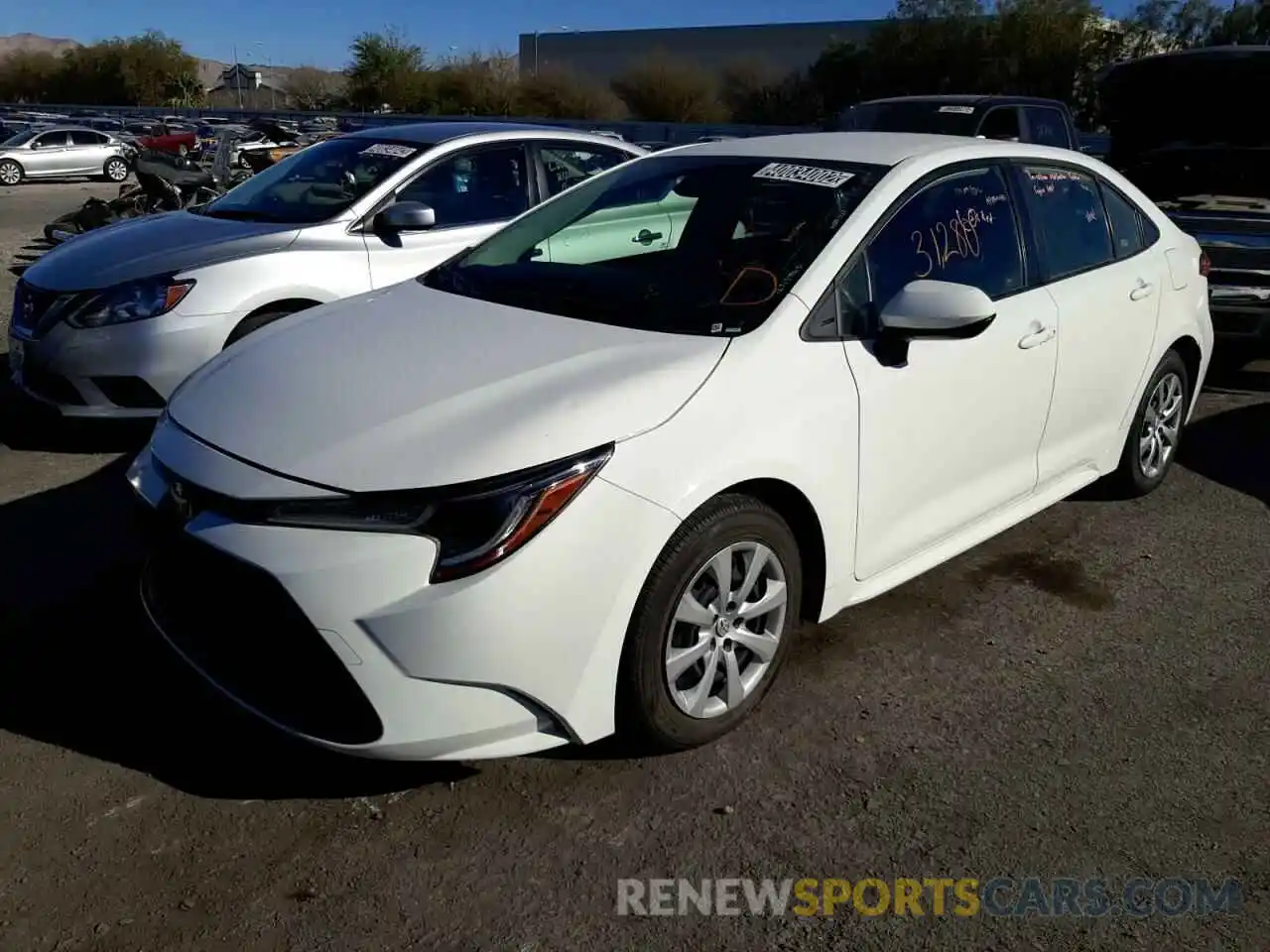 2 Photograph of a damaged car JTDEPRAE7LJ037965 TOYOTA COROLLA 2020