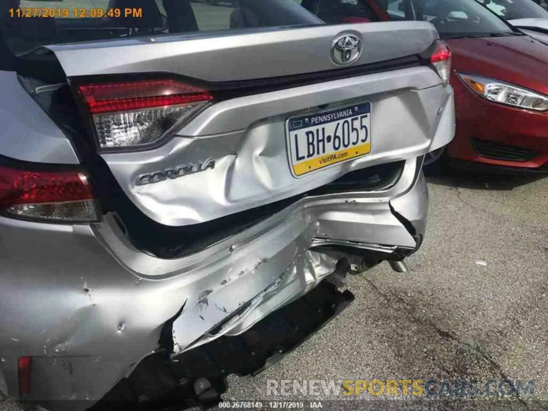 14 Photograph of a damaged car JTDEPRAE7LJ037979 TOYOTA COROLLA 2020