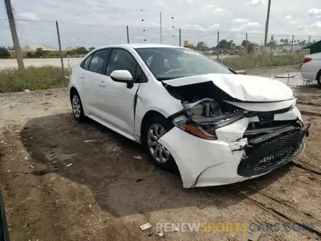 1 Photograph of a damaged car JTDEPRAE7LJ038212 TOYOTA COROLLA 2020