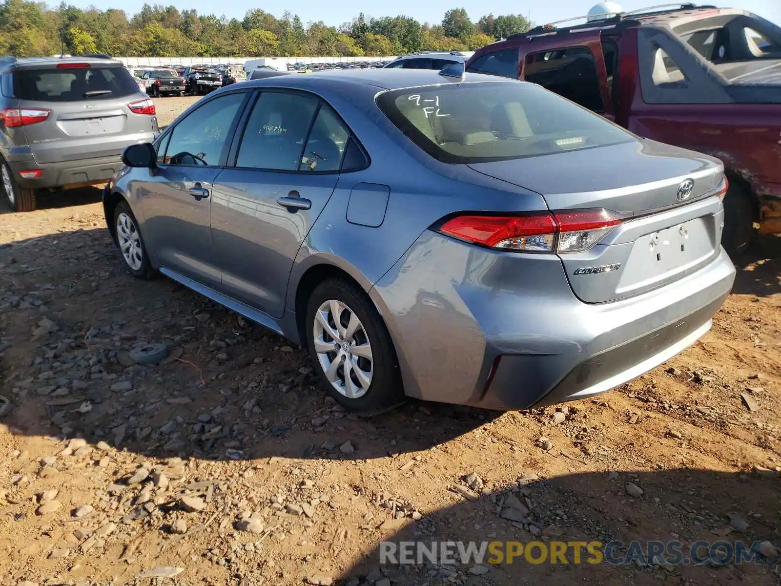 3 Photograph of a damaged car JTDEPRAE7LJ038310 TOYOTA COROLLA 2020