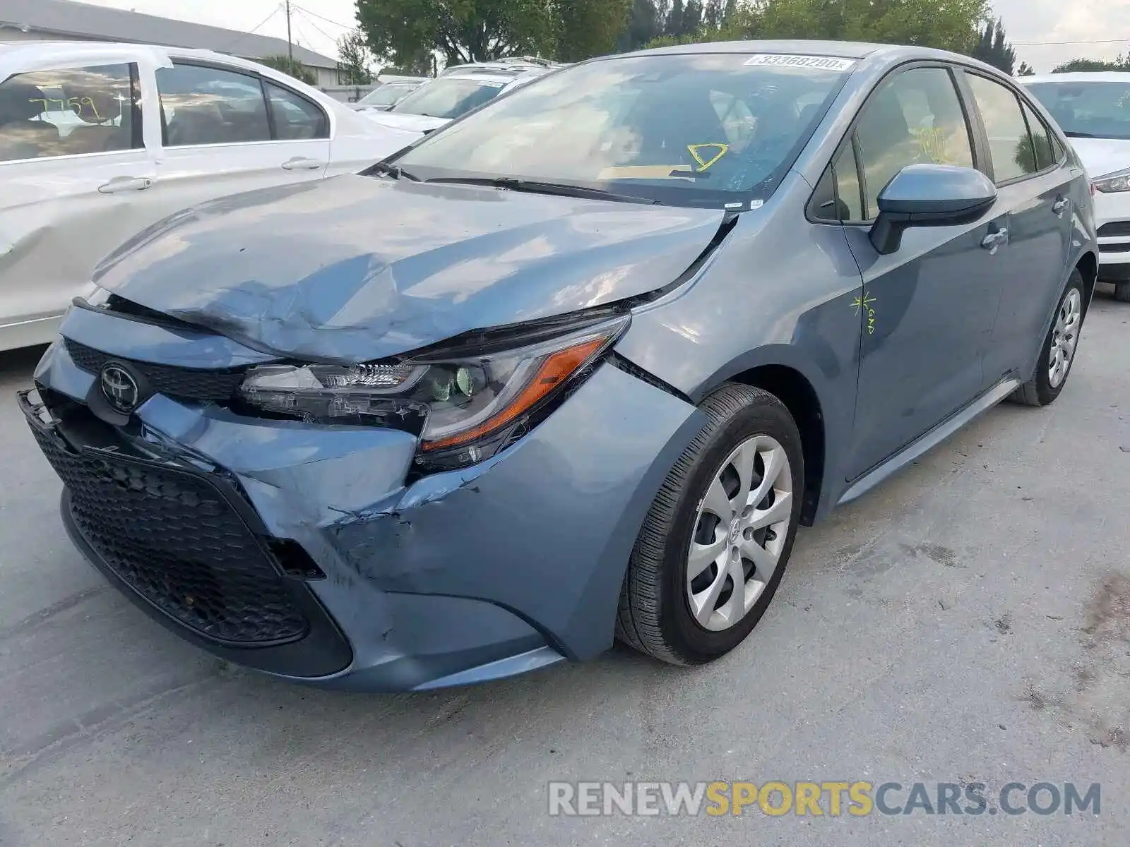 2 Photograph of a damaged car JTDEPRAE7LJ038856 TOYOTA COROLLA 2020