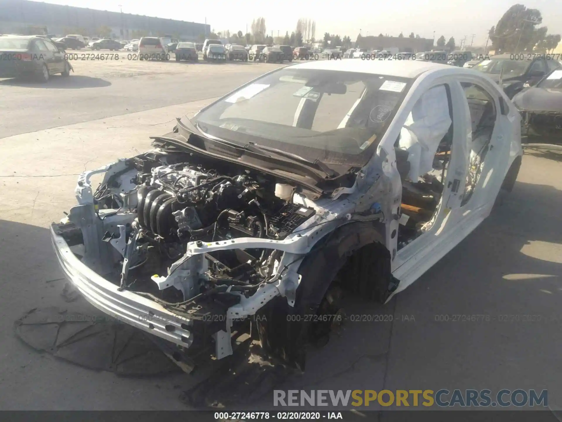 2 Photograph of a damaged car JTDEPRAE7LJ039506 TOYOTA COROLLA 2020