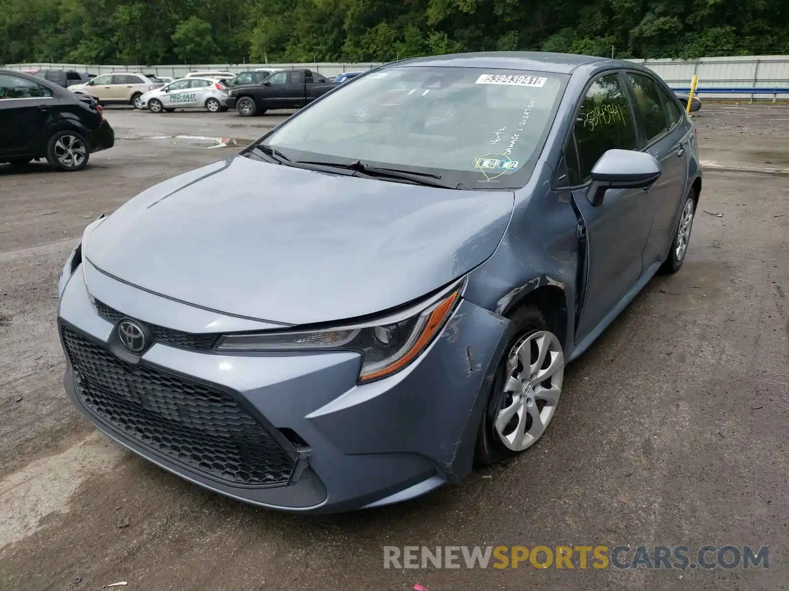 2 Photograph of a damaged car JTDEPRAE7LJ040090 TOYOTA COROLLA 2020