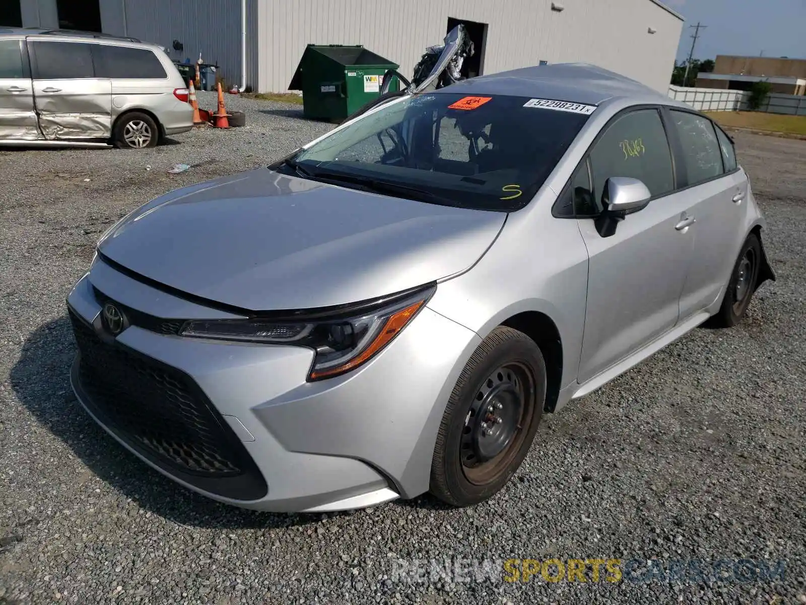 2 Photograph of a damaged car JTDEPRAE7LJ040610 TOYOTA COROLLA 2020