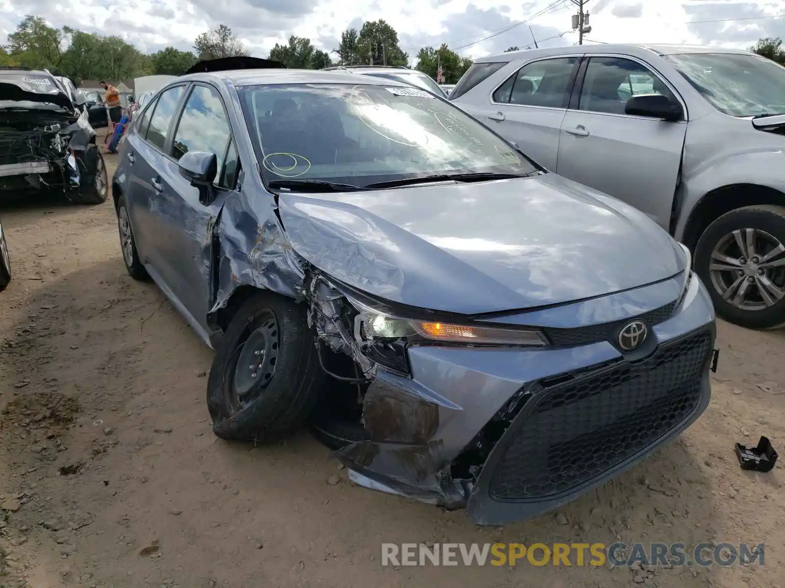 1 Photograph of a damaged car JTDEPRAE7LJ041272 TOYOTA COROLLA 2020