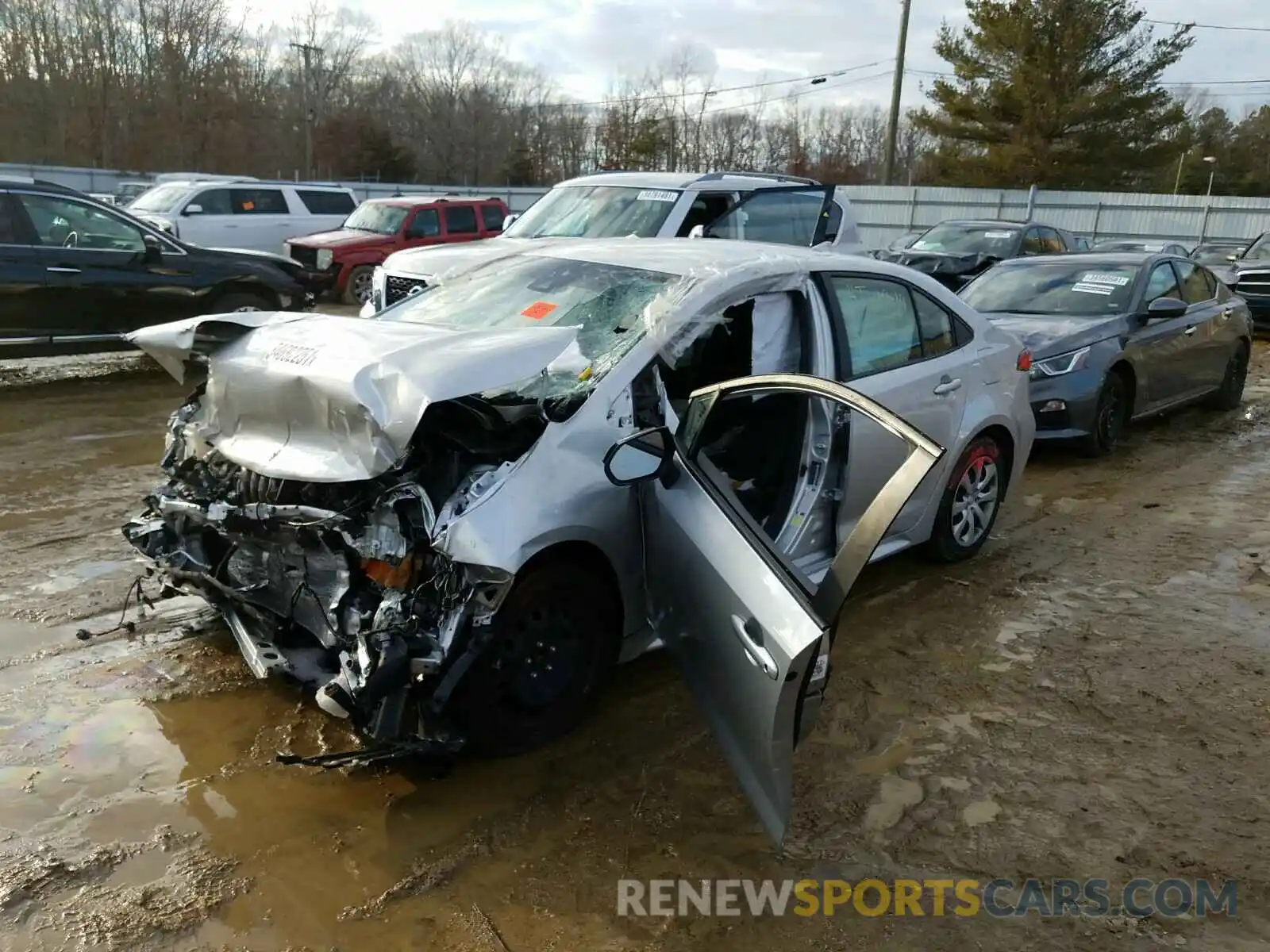 2 Photograph of a damaged car JTDEPRAE7LJ041403 TOYOTA COROLLA 2020