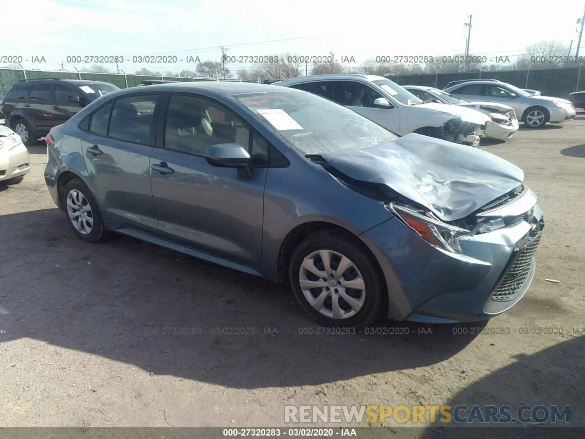 1 Photograph of a damaged car JTDEPRAE7LJ041420 TOYOTA COROLLA 2020