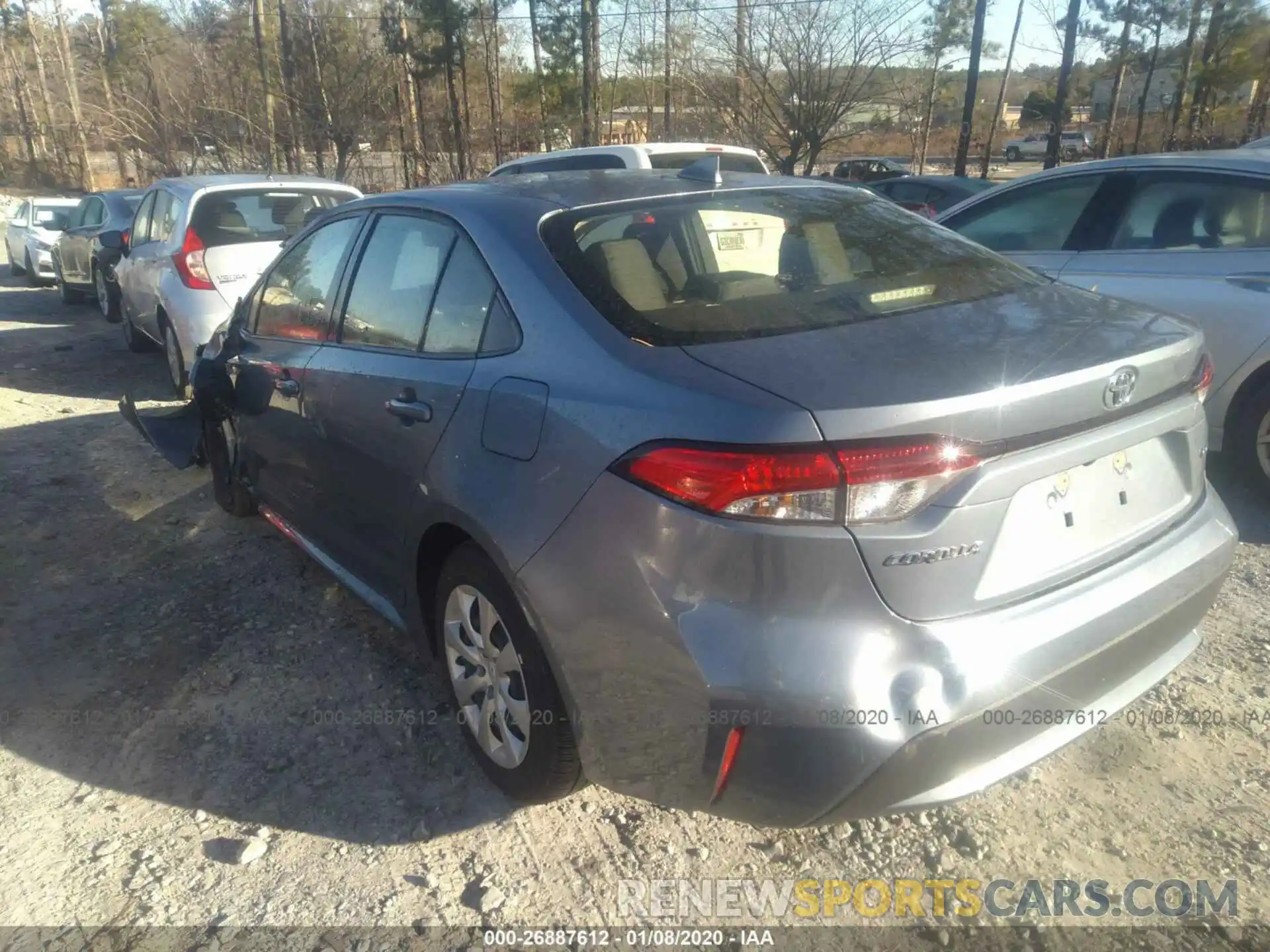 3 Photograph of a damaged car JTDEPRAE7LJ041885 TOYOTA COROLLA 2020