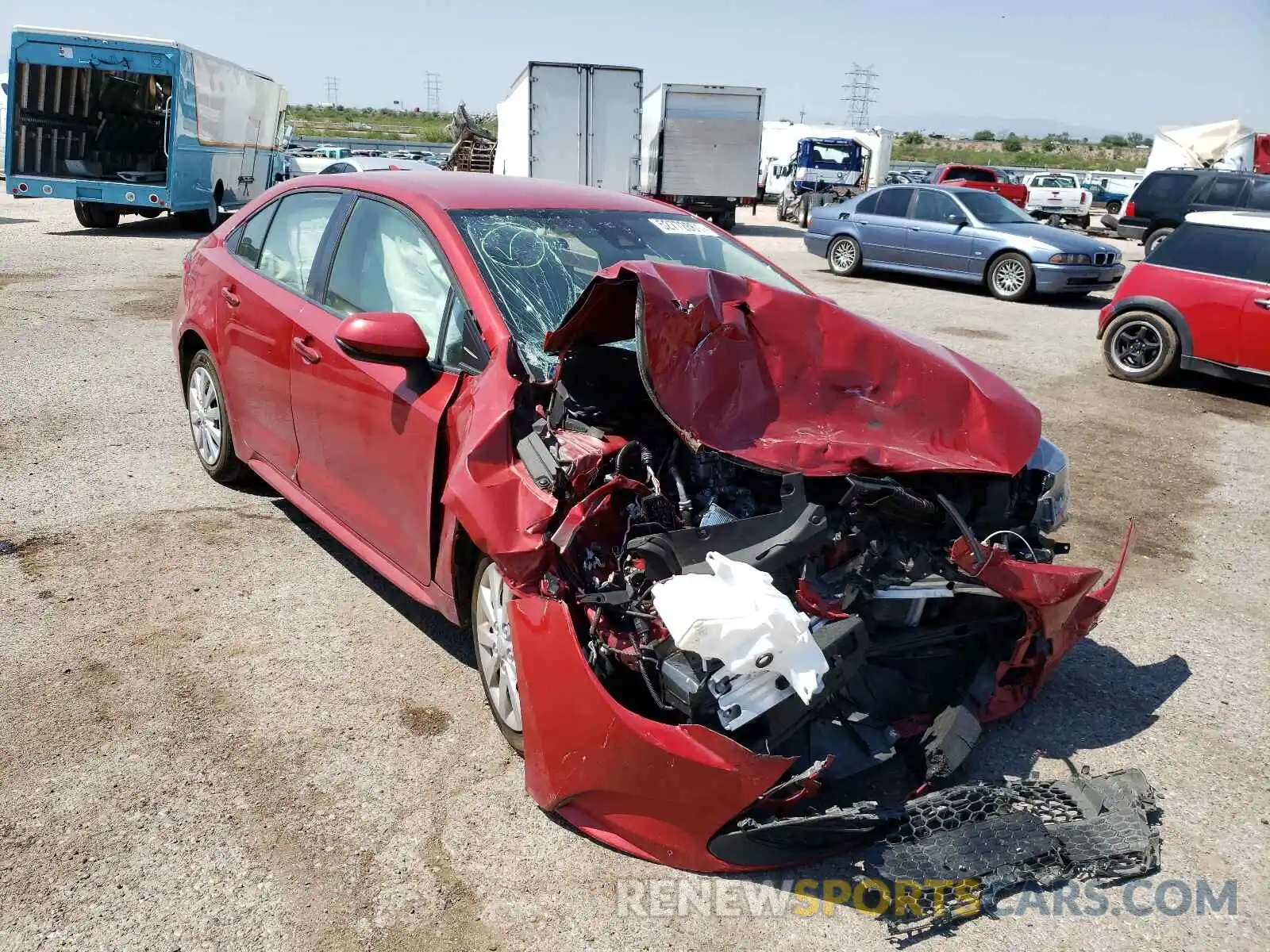 1 Photograph of a damaged car JTDEPRAE7LJ042809 TOYOTA COROLLA 2020