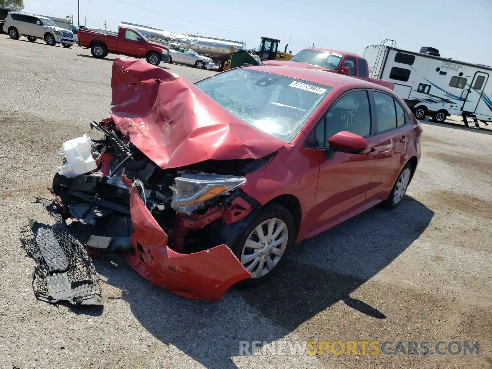 2 Photograph of a damaged car JTDEPRAE7LJ042809 TOYOTA COROLLA 2020