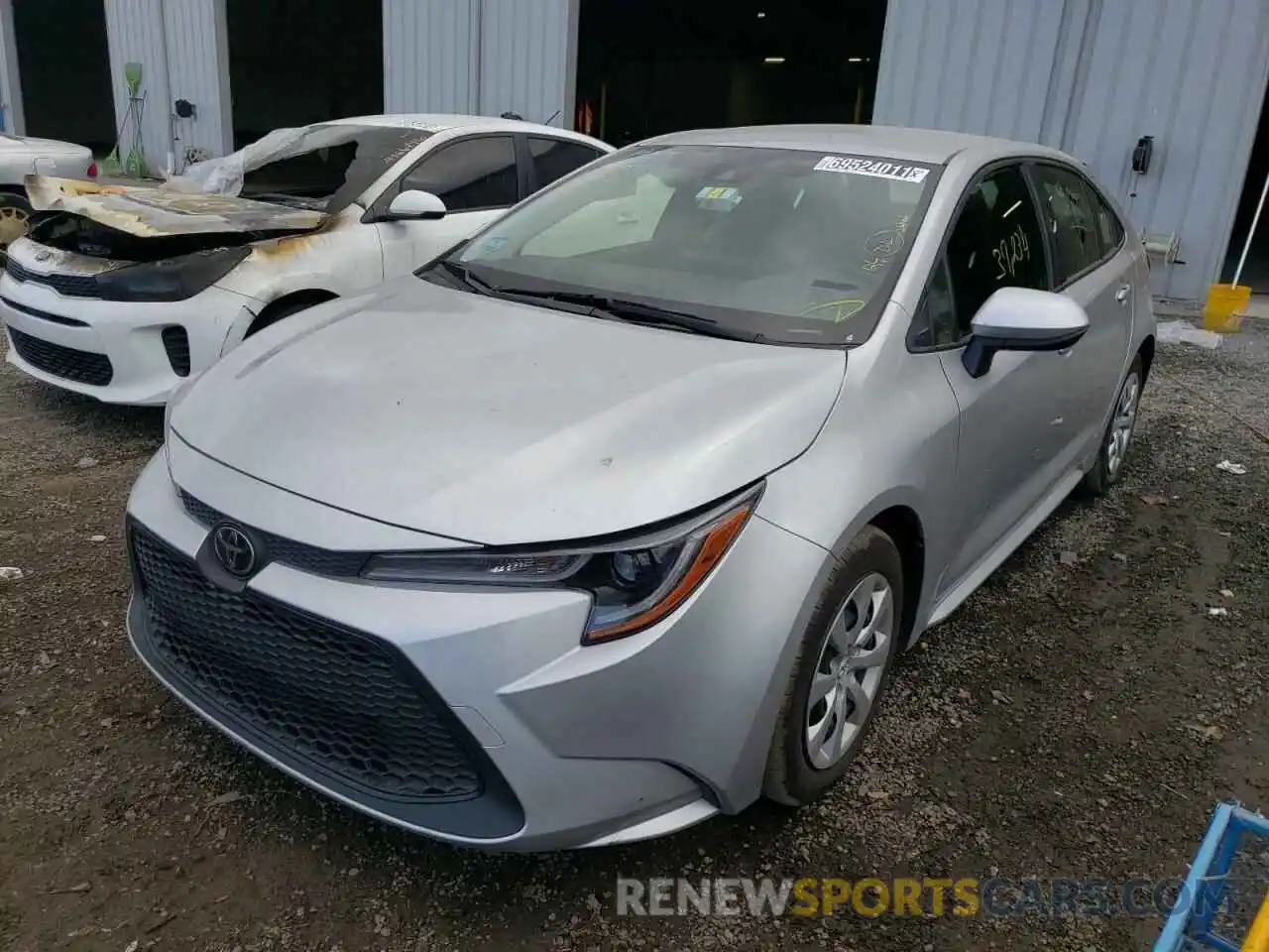 2 Photograph of a damaged car JTDEPRAE7LJ042941 TOYOTA COROLLA 2020