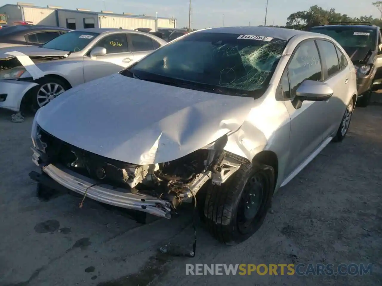 2 Photograph of a damaged car JTDEPRAE7LJ043104 TOYOTA COROLLA 2020