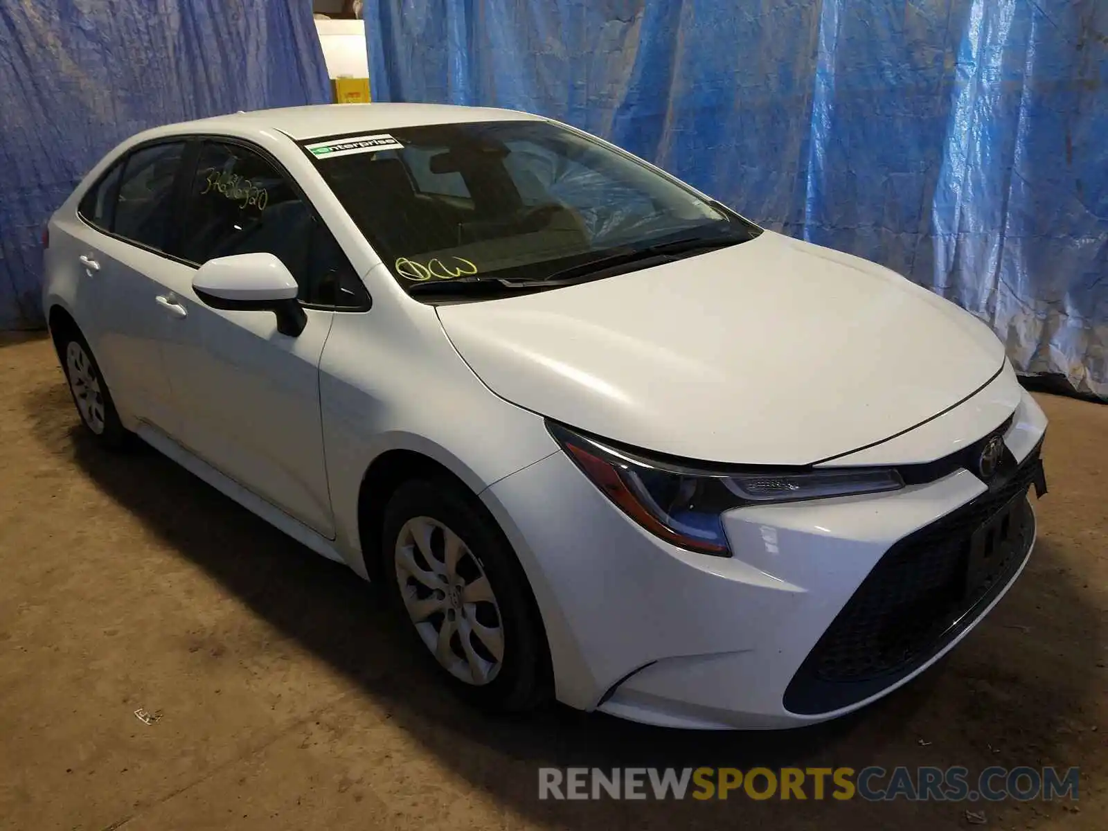 1 Photograph of a damaged car JTDEPRAE7LJ043586 TOYOTA COROLLA 2020