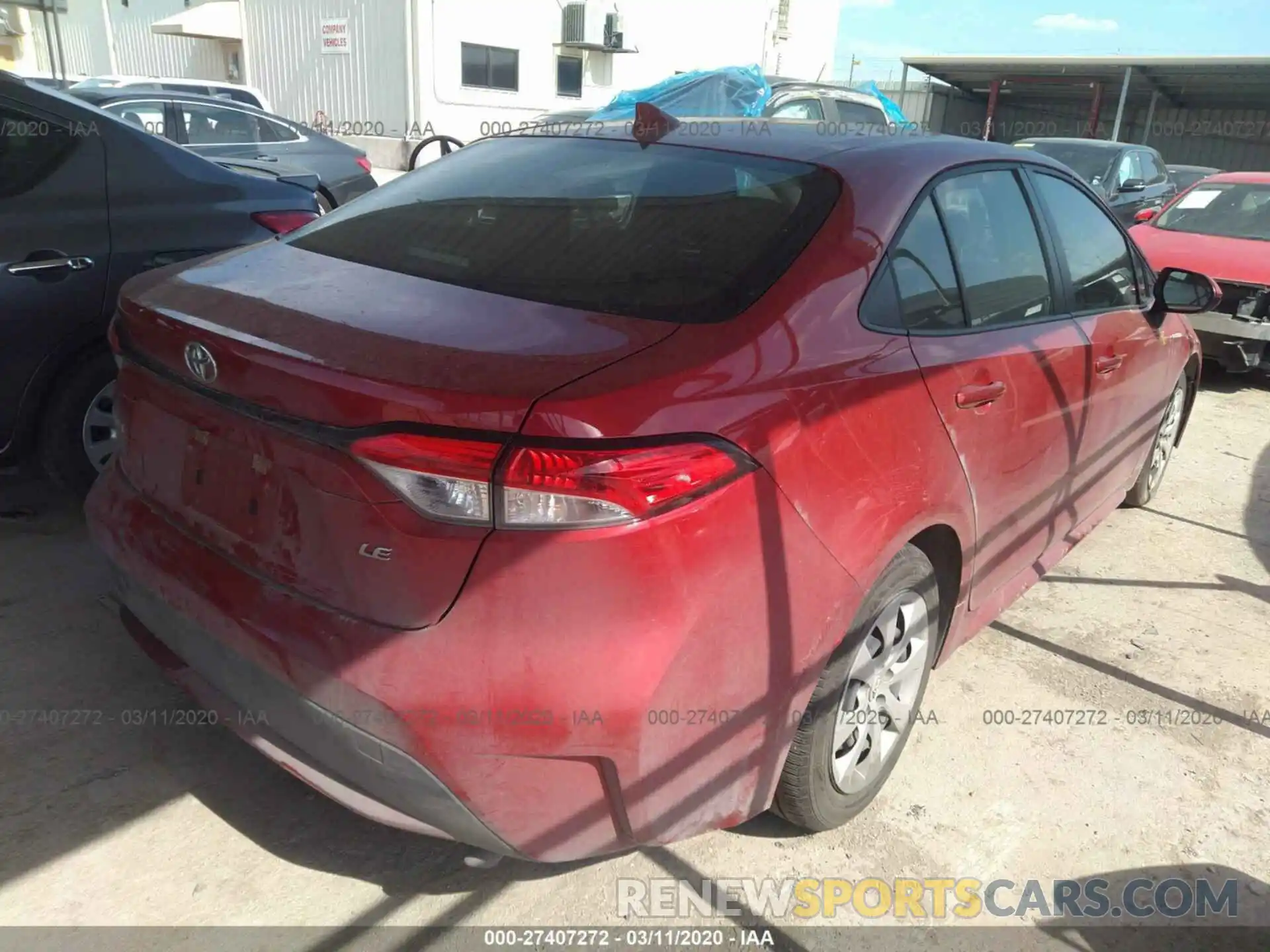 4 Photograph of a damaged car JTDEPRAE7LJ043992 TOYOTA COROLLA 2020