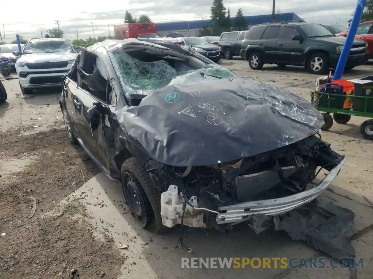 1 Photograph of a damaged car JTDEPRAE7LJ044205 TOYOTA COROLLA 2020