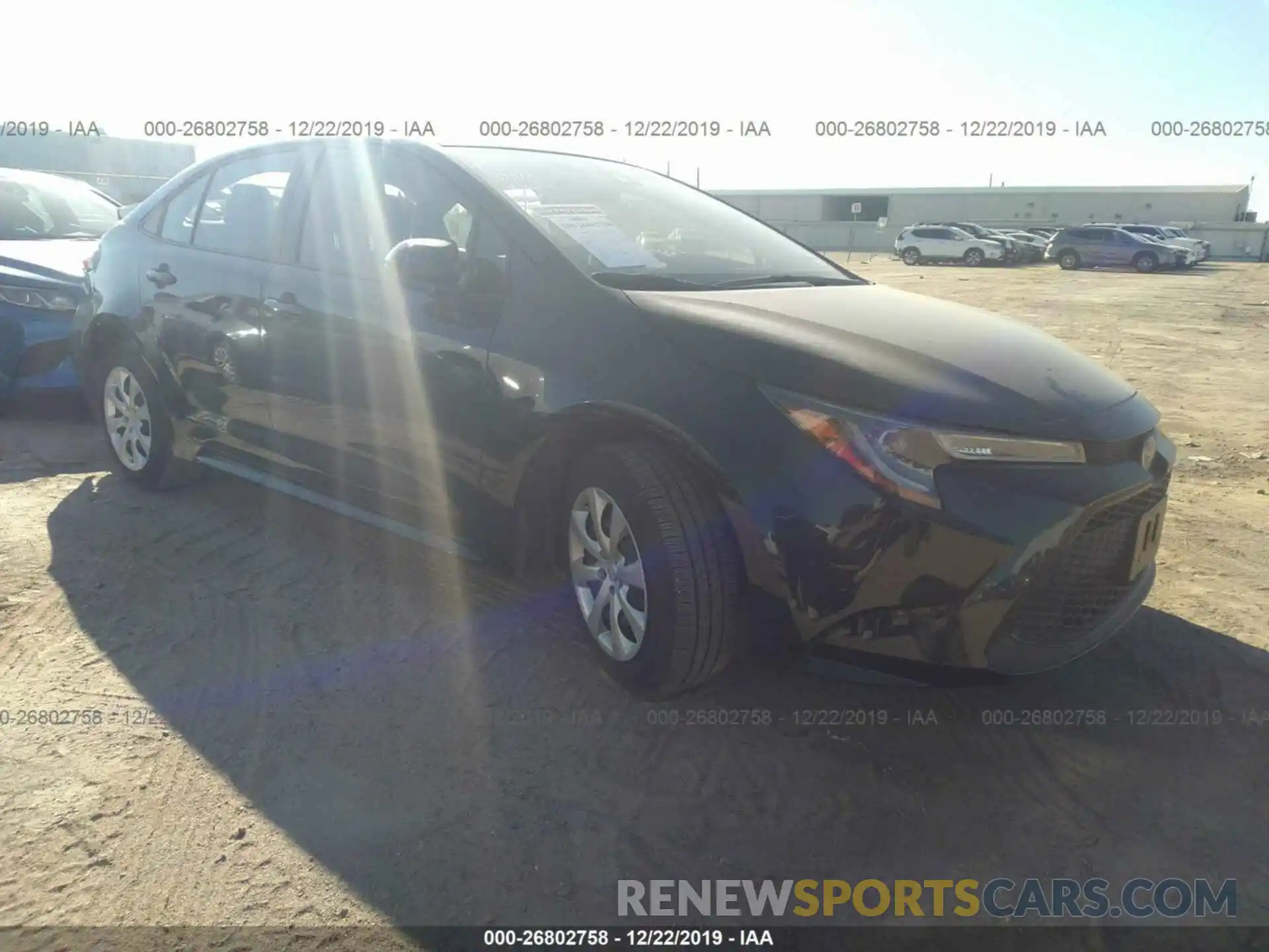 1 Photograph of a damaged car JTDEPRAE7LJ045371 TOYOTA COROLLA 2020