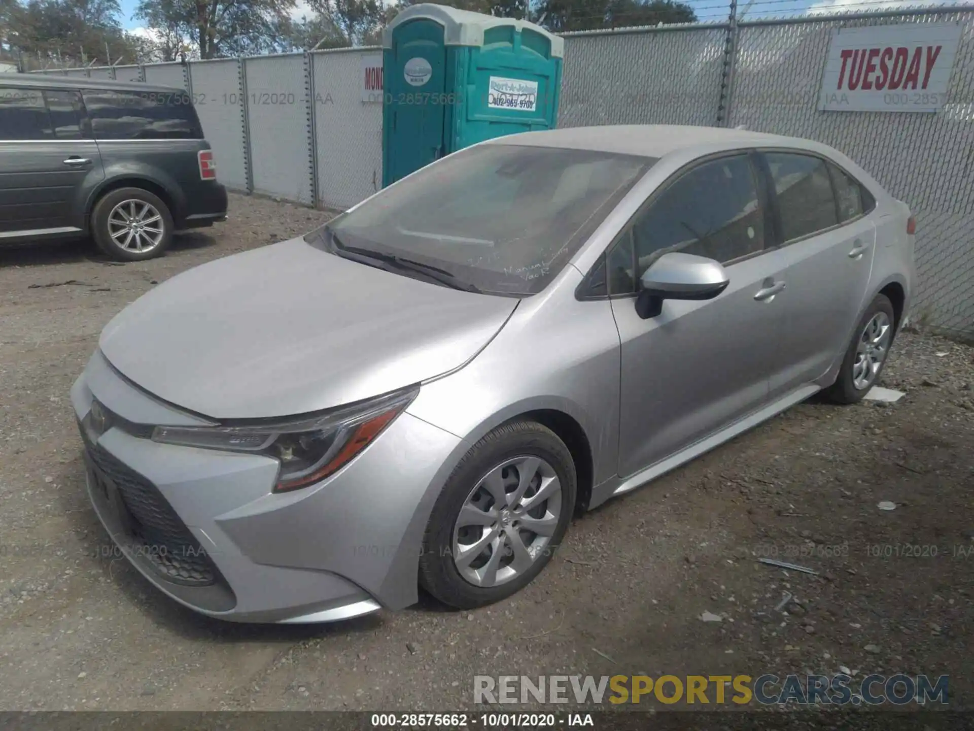 2 Photograph of a damaged car JTDEPRAE7LJ045399 TOYOTA COROLLA 2020