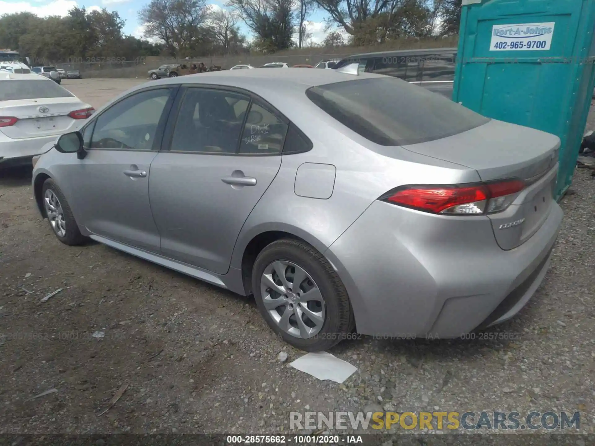 3 Photograph of a damaged car JTDEPRAE7LJ045399 TOYOTA COROLLA 2020