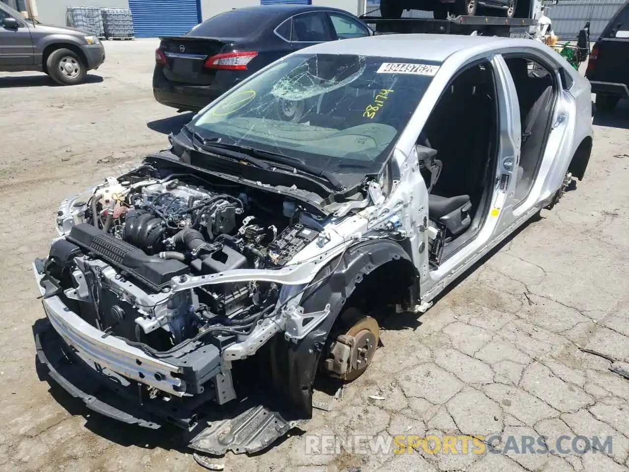 2 Photograph of a damaged car JTDEPRAE7LJ045953 TOYOTA COROLLA 2020