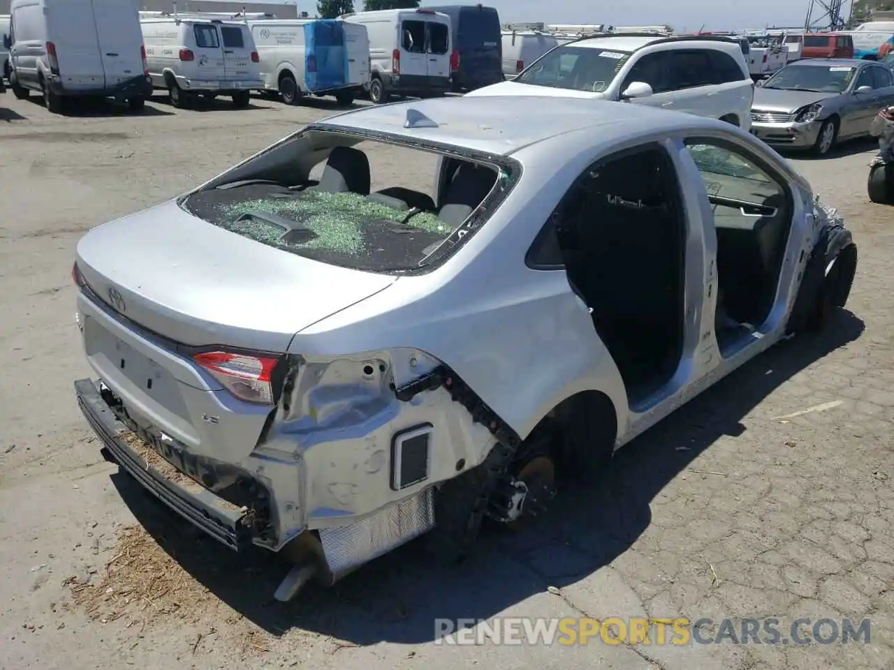 4 Photograph of a damaged car JTDEPRAE7LJ045953 TOYOTA COROLLA 2020