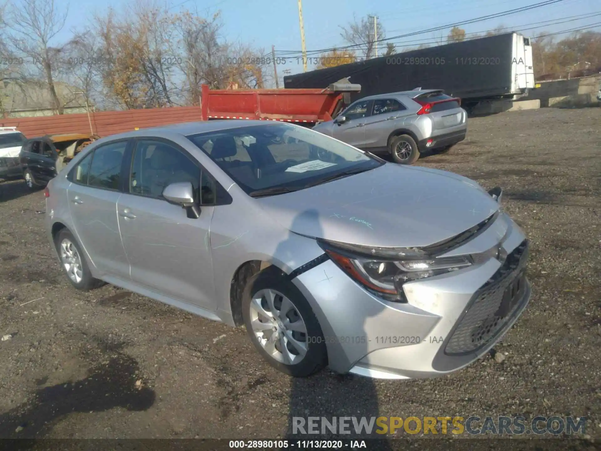 1 Photograph of a damaged car JTDEPRAE7LJ045967 TOYOTA COROLLA 2020