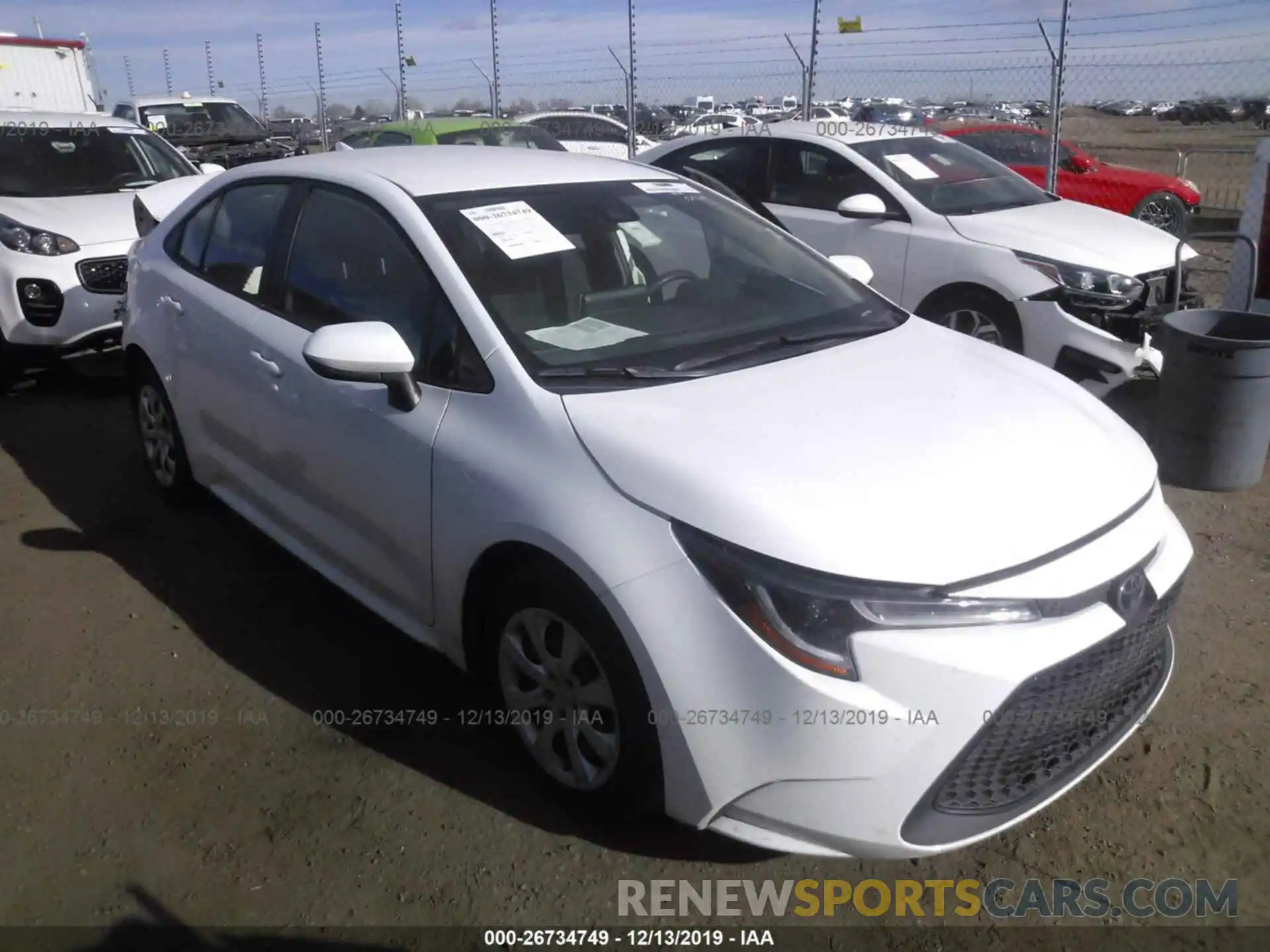 1 Photograph of a damaged car JTDEPRAE7LJ046164 TOYOTA COROLLA 2020