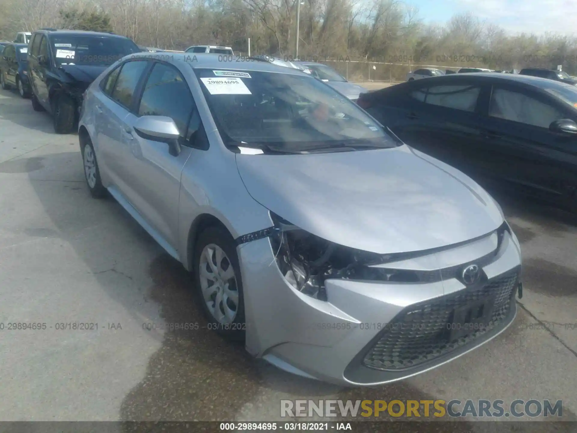 1 Photograph of a damaged car JTDEPRAE7LJ046391 TOYOTA COROLLA 2020