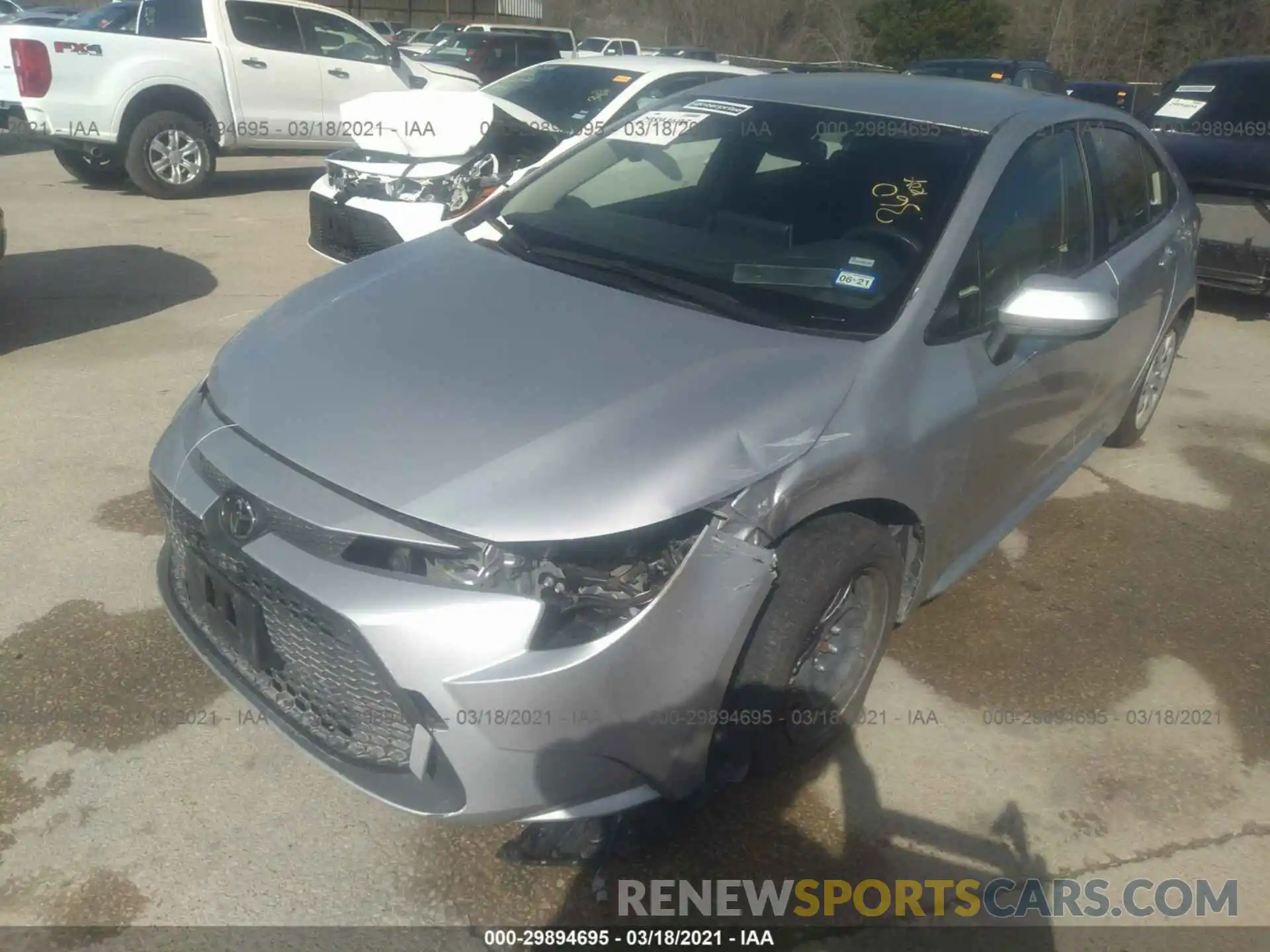 2 Photograph of a damaged car JTDEPRAE7LJ046391 TOYOTA COROLLA 2020