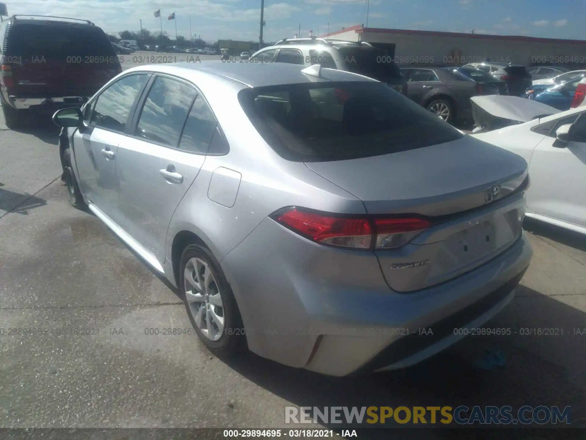 3 Photograph of a damaged car JTDEPRAE7LJ046391 TOYOTA COROLLA 2020