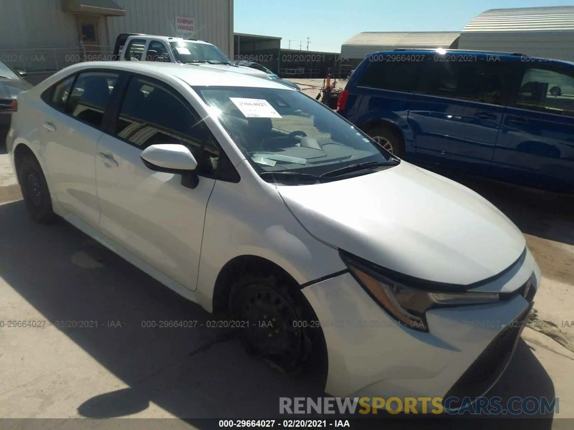 1 Photograph of a damaged car JTDEPRAE7LJ046505 TOYOTA COROLLA 2020