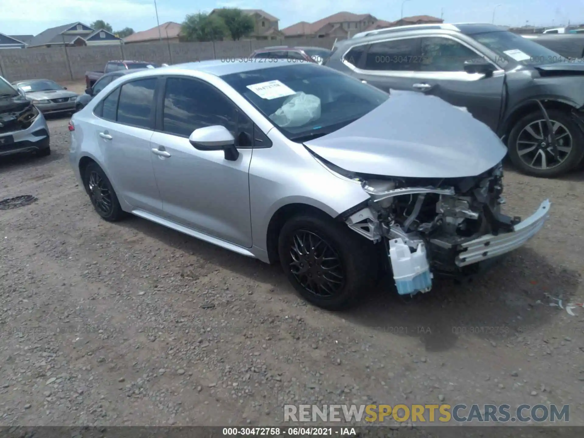 1 Photograph of a damaged car JTDEPRAE7LJ047296 TOYOTA COROLLA 2020