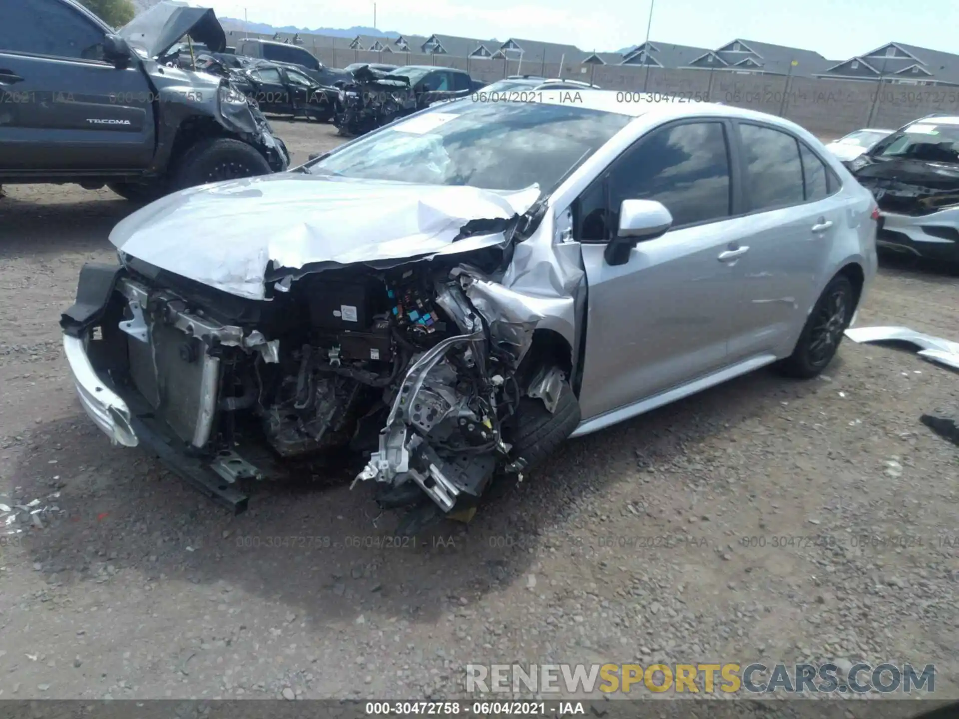 2 Photograph of a damaged car JTDEPRAE7LJ047296 TOYOTA COROLLA 2020