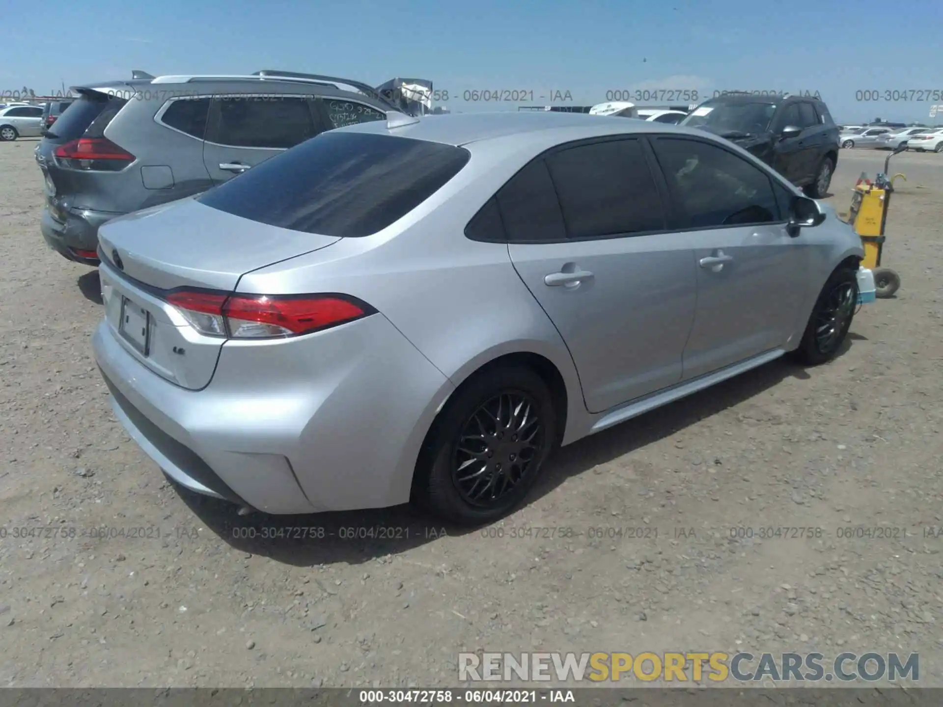 4 Photograph of a damaged car JTDEPRAE7LJ047296 TOYOTA COROLLA 2020