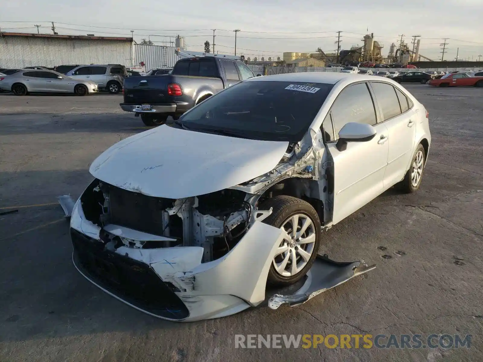 2 Photograph of a damaged car JTDEPRAE7LJ047945 TOYOTA COROLLA 2020